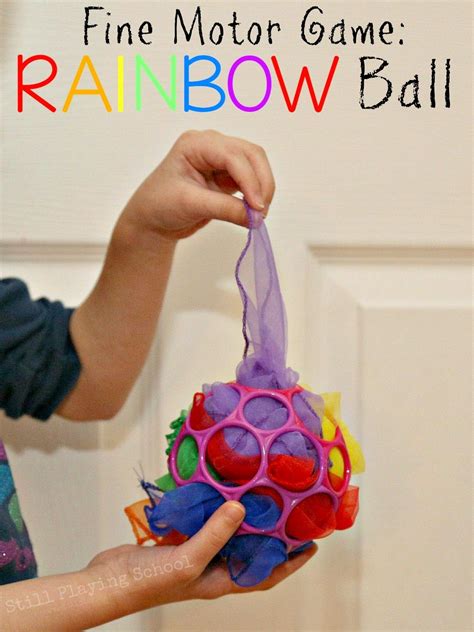 Fine Motor Rainbow Ball Game Baby Sensory Play Infant Activities