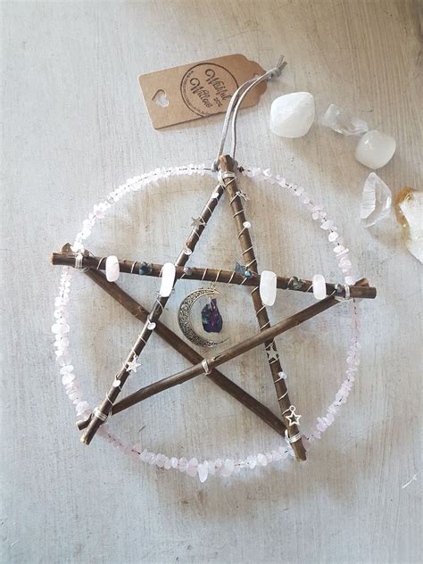 Stick Pentagram Crystals In 2022 Wiccan Crafts Pagan Crafts Witch Diy