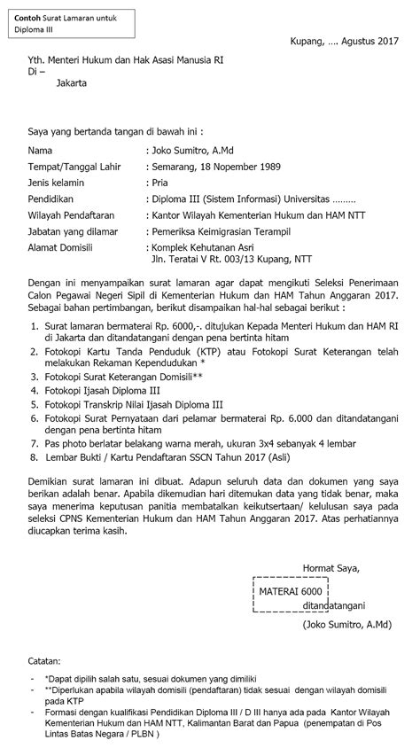 Sebelum melamar kerja dianjurkan anda memiliki bekal kemampuan yang bernilai tambah dibanding calon pelamar lain, hal ini berguna untuk. Contoh Surat Pernyataan Kemenkumham Untuk Sma - Download Kumpulan Gambar