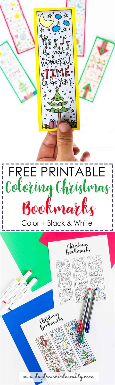 December 20, 2018 how to make doll books : Coloring Christmas Bookmarks Free Printable