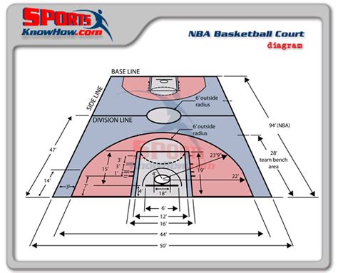 Professional Nba Basketball Court Dimensions Court