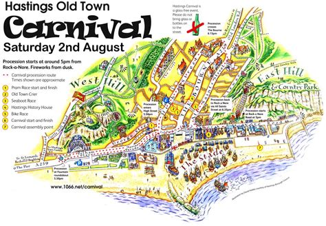 Hastings Old Town Carnival Map