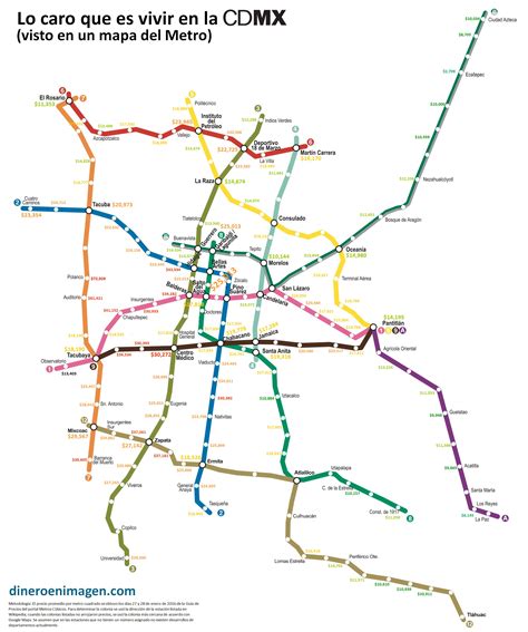 ¿Cuánto cuesta vivir en la CDMX? Míralo en este mapa del Metro