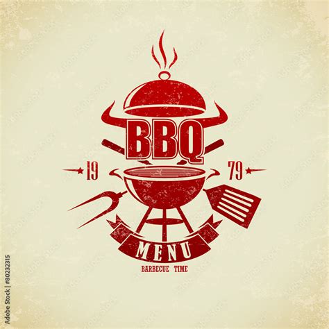 Vintage Bbq Grill Party Stock Vector Adobe Stock