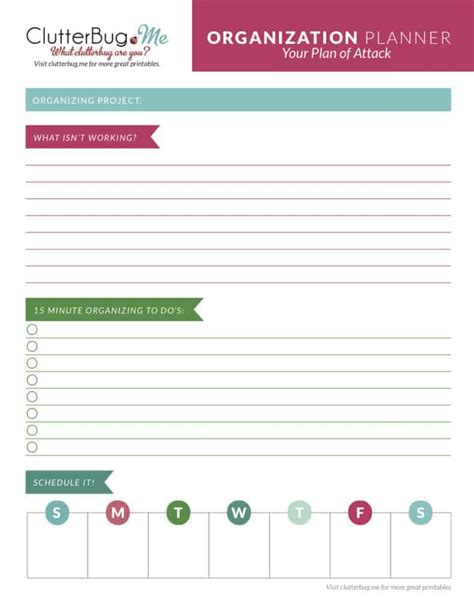 Get An Organized Home With Free Organizing Planner Printable