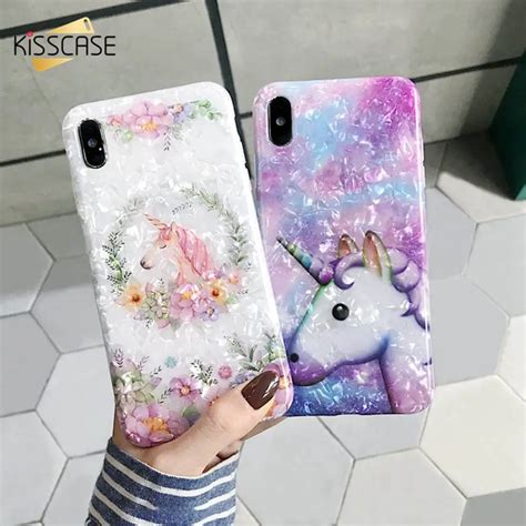 Kisscase Fashion Cute Unicorn Phone Cases For Iphone 7 8 Plus Colorful