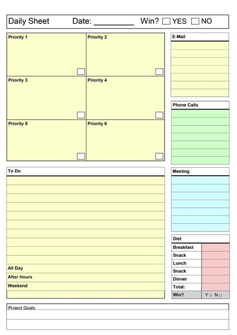 Image Result For Productivity Planner Templates Productivity Planner