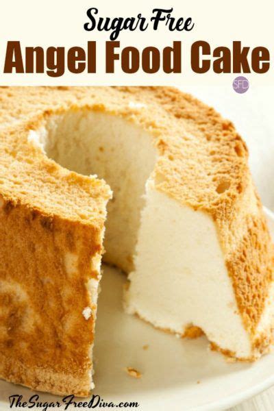 Regular angel food cake demands a dozen eggs beaten up into a fluffy meringue with some sugar and flour. Sugar Free Angel Food Cake #cake #diabetic #recipe # ...