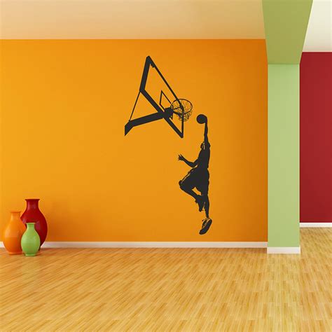 Basketball Wall Decal Basketball Decal Sports Wall Decal Etsy
