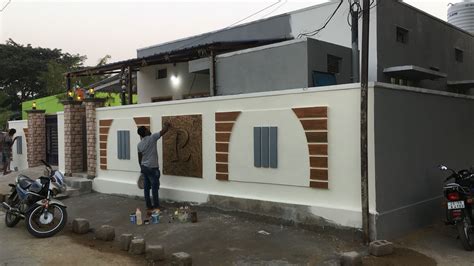 View 29 Front Latest Boundary Wall Design Artwestern