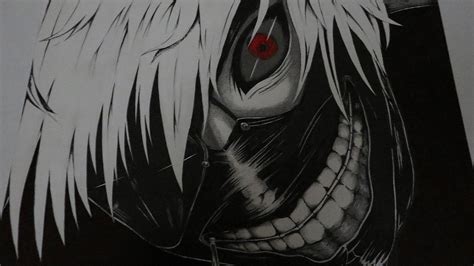 Wallpaper Drawing White Hair Anime Red Eyes Kaneki