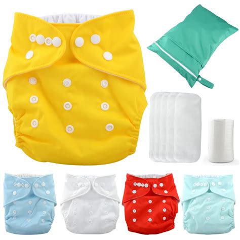 1 Set Baby Diapers Breathable Disposable Nappies Bamboo Fiber Training