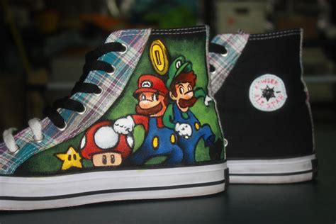 Super Mario Custom Shoes 2 By Harpo Exe On Deviantart