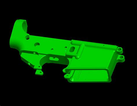 Lower For Ar 15 3d Cad Model Library Grabcad