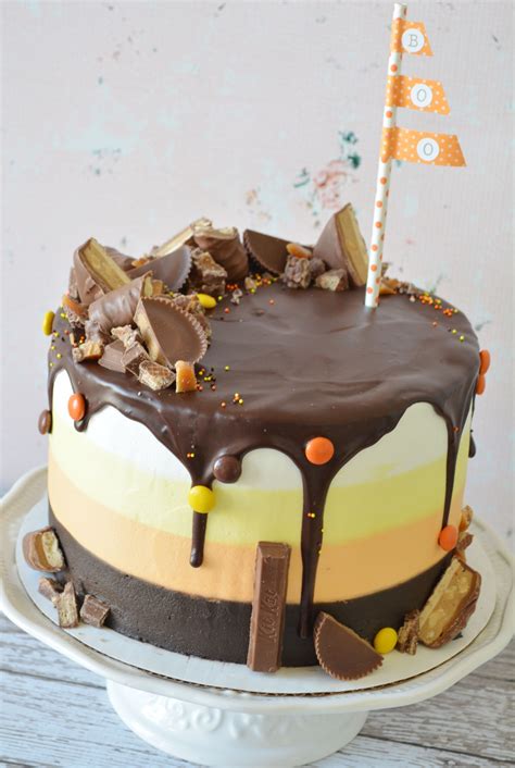 Striped Halloween Candy Cake By Curlygirlkitchen Quick And Easy Recipe