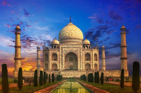 Download Mausoleum Dome Sunset India Agra Uttar Pradesh Man Made Taj Mahal 4k Ultra Hd Wallpaper