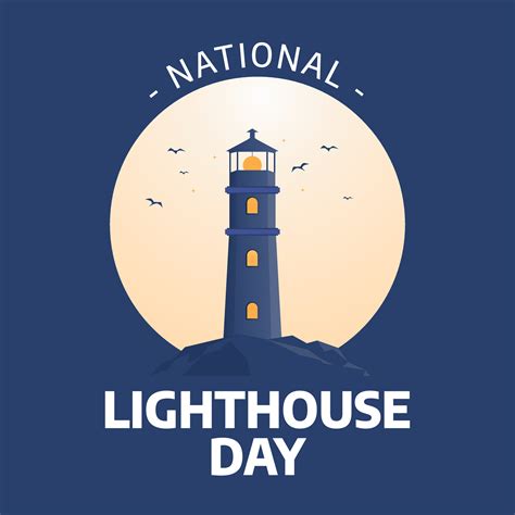 National Lighthouse Day Design Template For Celebration Lighthouse