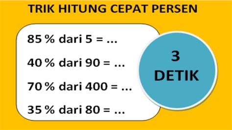 Cara Hitung Persen Dengan Cepat Lengkap Beserta Rumus Dan Contohnya