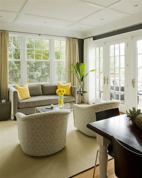 Yellow And Gray Living Room Transitional Living Room Liz Levin