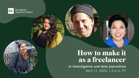 Webinar How To Make It As A Freelancer In Investigative And Data