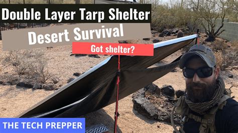 Double Layer Tarp Shelter Desert Survival Youtube