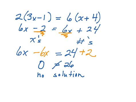 Solving Equations No Solution All Real Numbers Worksheet