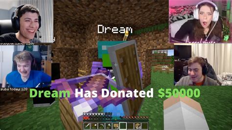 Dream Donates 50000 To Dream Smp Streamers Ft Tommyinnit Fundy