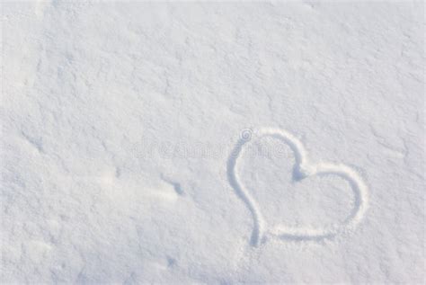 Heart In Snow Stock Photo Image Of Daylight Horizontal 12828900