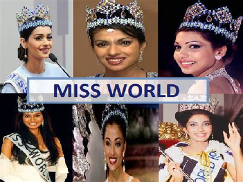 List Of Miss World Winners From India