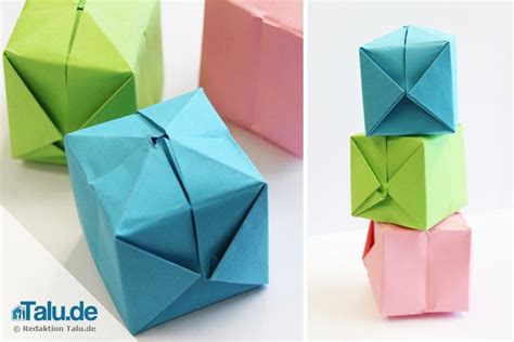 Schachtel falten anleitung schachtel basteln faltschachtel origami anleitungen geschenke heute zeige ich dir wie man eine schachtel falten kann. Origami-Würfel falten - einfache Anleitung zum Basteln | Würfel basteln, Origami und Origami design