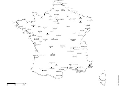 Les principales villes de france. france-villes-lambert93-villes-sup-45000-echelle-noms ...