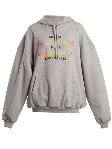 The realreal is the world's #1 luxury consignment online store. Balenciaga Cotton Hoodie in Grey (Grey) - Lyst