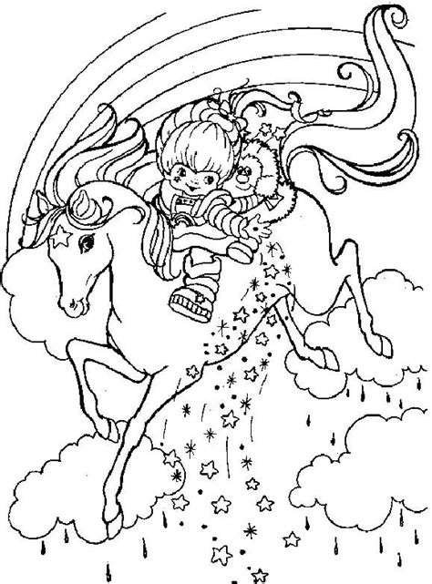 Download Rainbow Brite Ridding Horse Coloring Pages | printable coloring book pages, vintage, disney, kid ...