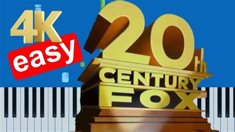 20th Century Fox Theme Song Easy Beginner Piano Tutorial 4k Youtube