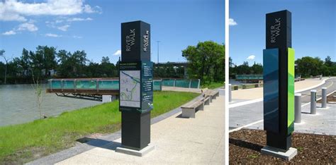 Riverwalk Pathway And Plaza Wayfinding Program Wayfinding Signage