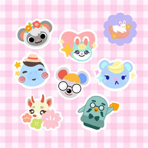 Animal Crossing Acnh New Villagers Vinyl Stickers Pomelo Paints Co