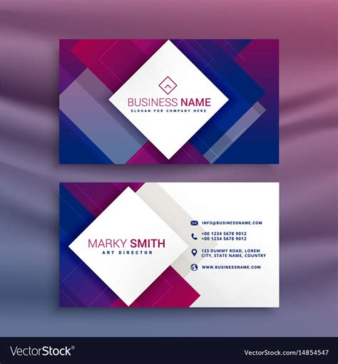 127,000+ vectors, stock photos & psd files. Modern purple business card design for your brand Vector Image