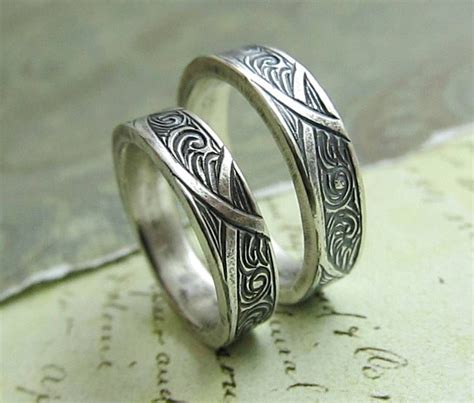 Ring Wooden Inlay Wedding Rings Safety Wedding Rings Men Silver For Safety Wedding Rings 