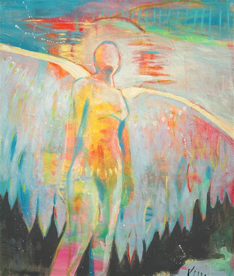 Colorful Abstract Angel Figure Painting Spiritual Intuitive Etsy