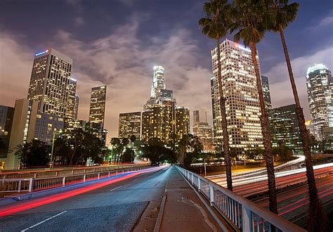 Downtown Los Angeles At Night La Pinterest