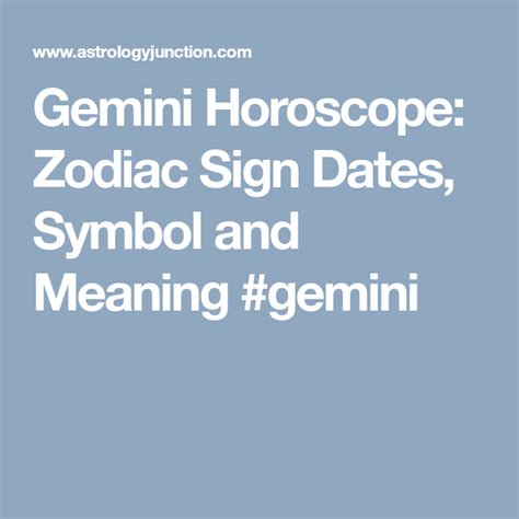 Gemini Horoscope Zodiac Sign Dates Symbol And Meaning Gemini