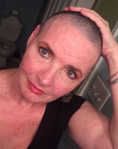 This Is My Mom After We Shaved Her Head Bald Women Shave Her Head Balding