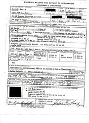 Completed Enlisted Record And Report Of Separation Honorable