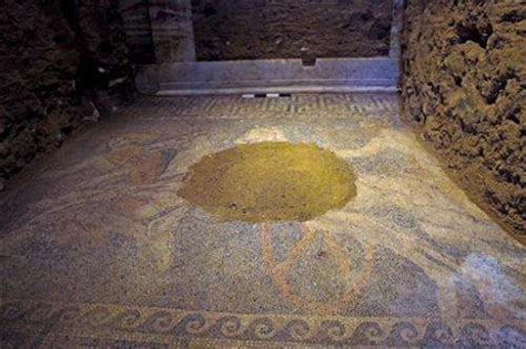 Large Mosaic In Ancient Tomb Uncovered In Greece