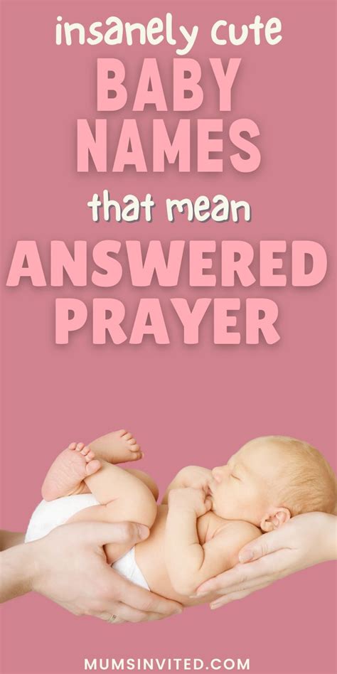Check Out 83 Unique Names That Mean Answered Prayers For Your Miracle