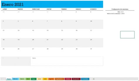 Plantillas De Excel Con Calendario Interactivo Aprender Para Ense Ar