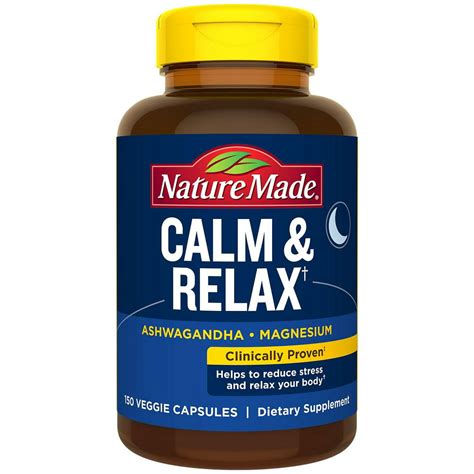 Nature Made Calm And Relax With 300mg Magnesium And 125mg Ashwagandha For