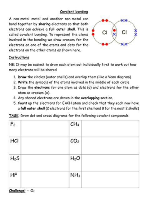 There are eight markers in a full set. Covalent bonding worksheet | Teaching Resources
