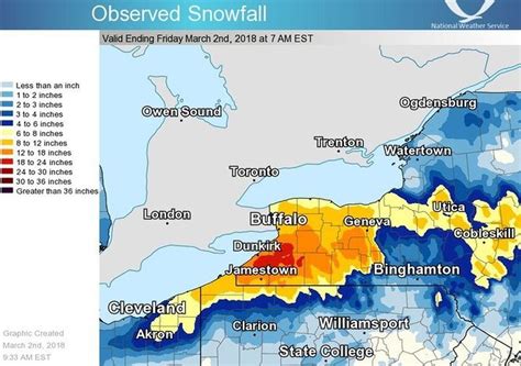 Early Snow Totals For Upstate Ny Winter Storm Top 20 Inches Chart