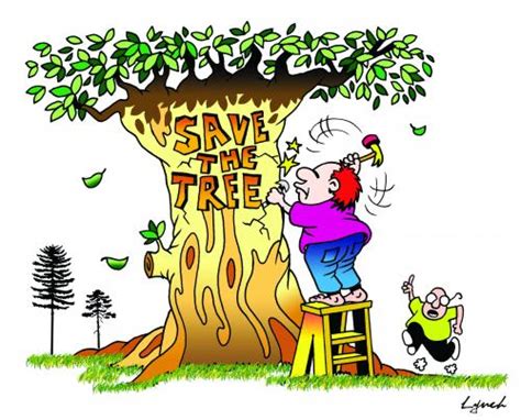 save the trees by toons nature cartoon toonpool
